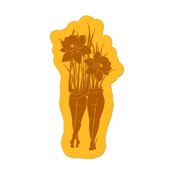 Påsklilja Botanisk Vinylklistermärke för damer för wholesale av June Bunch Studio