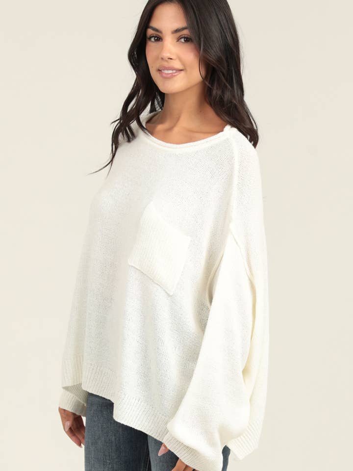 XHU16-ASIS OVERSIZE 1 ZAK LICHTGEWICHT TRUI MET CAPUCHON voor wholesale door ANGIE