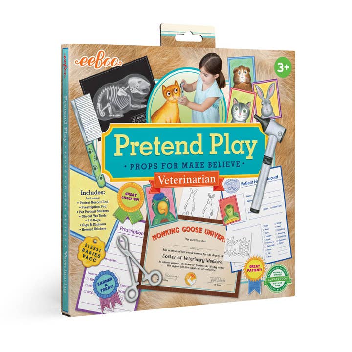 Just Imagine Toys - Wholesale Toy Set - Kids - Eeboo Pretend Play - Veterinary Toy Set for Kids