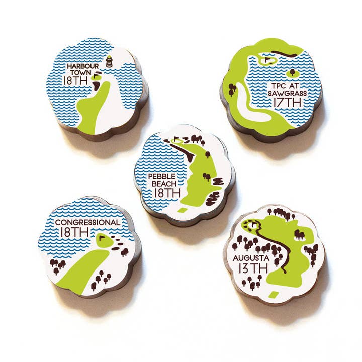 Chouquette - Wholesale Chocolate-covered sweets - Golf Course Best Holes Chocolate Caramels (box of 5)0