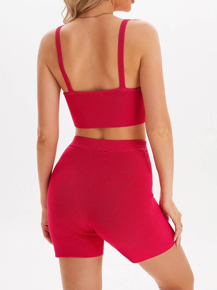 Fucsia Canotta e Pantaloncini Jolie Hot per Uscita in vendita all'ingrosso su Faire3