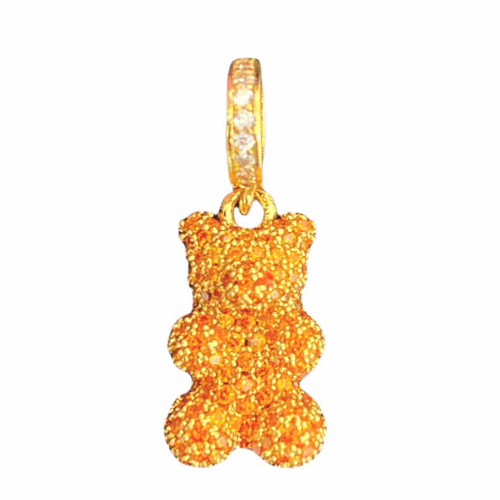 Pave Teddy Charm for wholesale by JTG Jewelry