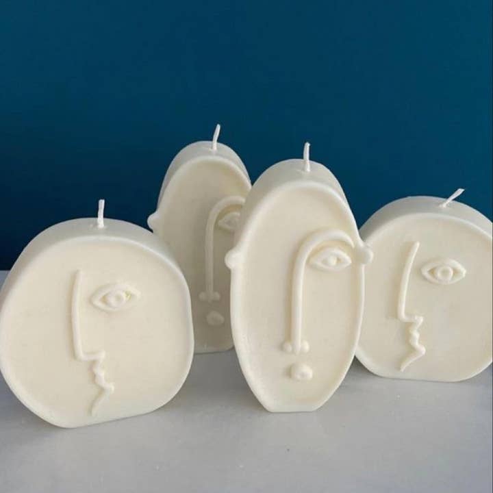 youngpee – Engroshandel Gavelys – Abstrakte ansigter Picasso hovedlys, hjemmeduft dekoration5