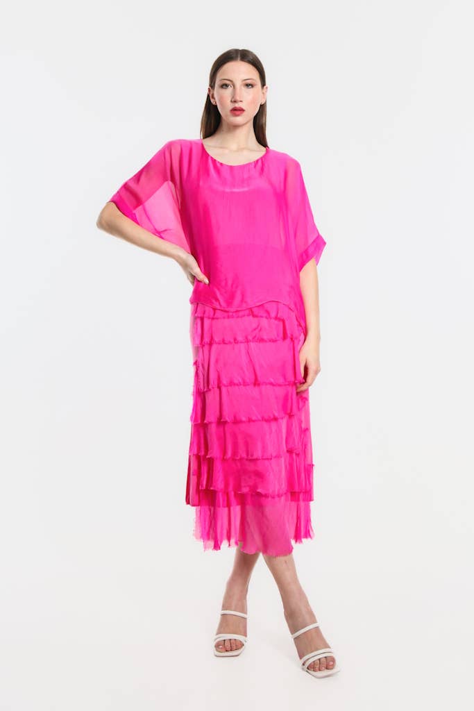 TINA Stephens Italy/Tees By Tina - Wholesale Dress - Women's - Gail Tiered Ruffle Dress (DQ206)11