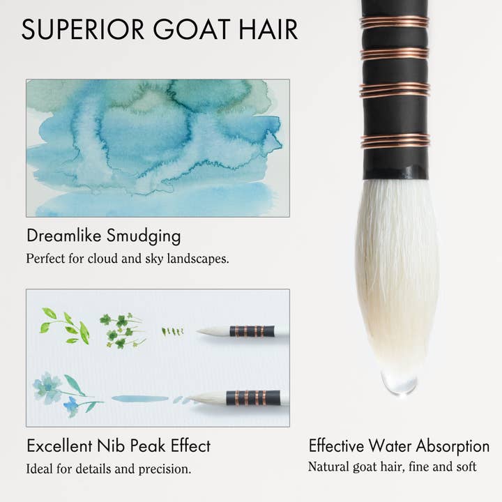 Artify - Wholesale Paint/Wax Brush - ARTIFY Professional Goat Hair Watercolor Brushes