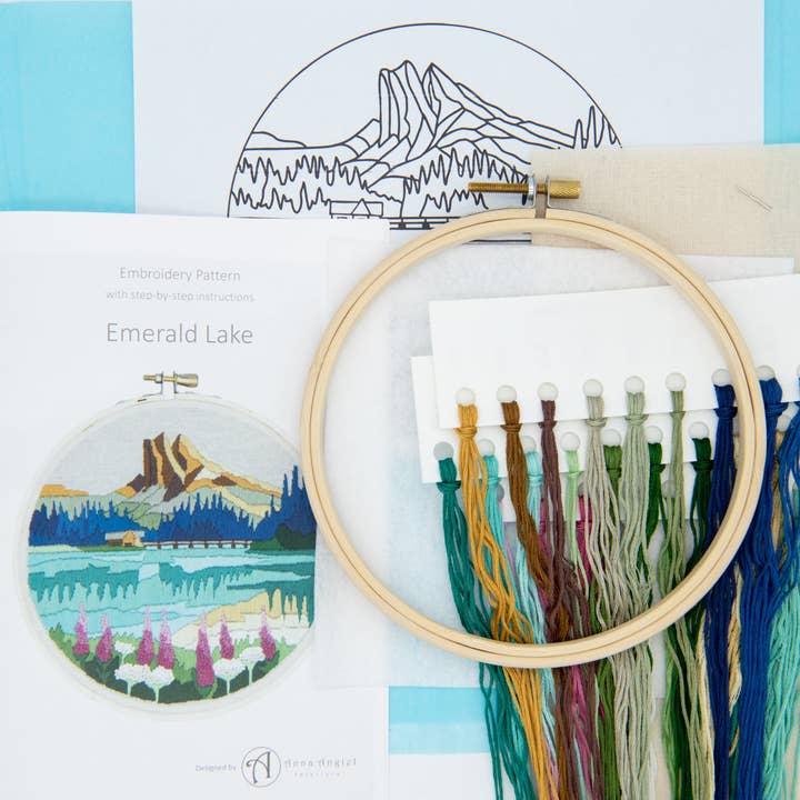 Angiels Art - Wholesale DIY Craft Kit - Emerald Lake DIY Embroidery Kit