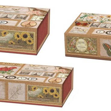 Conjunto de 3 caixas para canetas de nidificação - Corkboard Curiosidades por atacado de Maison Royal Garden