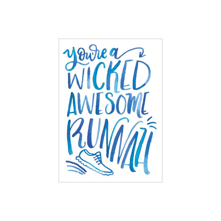 Boston Marathon greeting card for wholesale by Katie Elizabeth Lettering