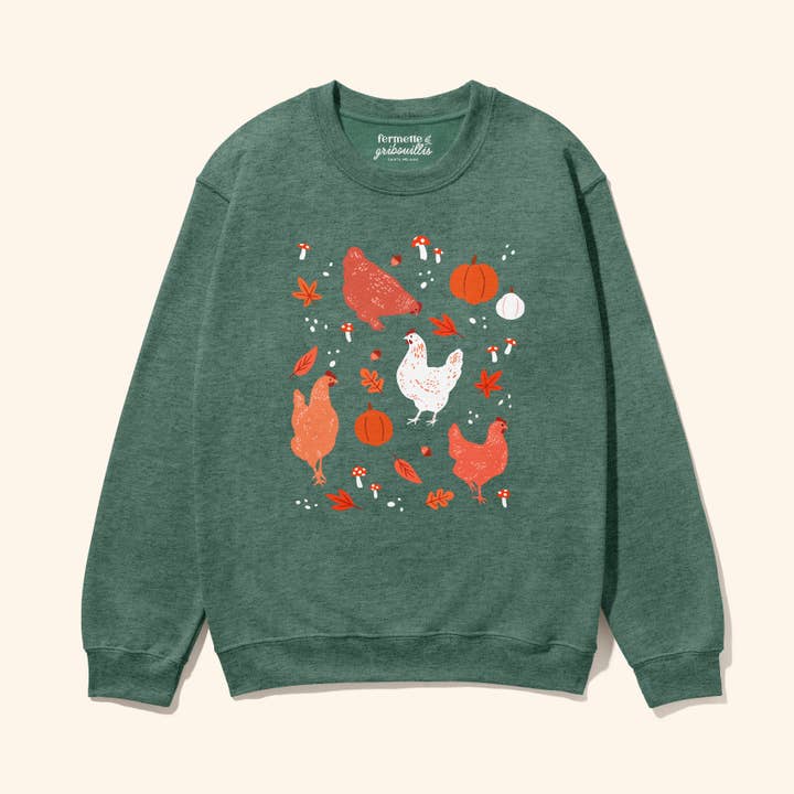 Coton ouaté - Poules d'automne for wholesale by Fermette et gribouillis