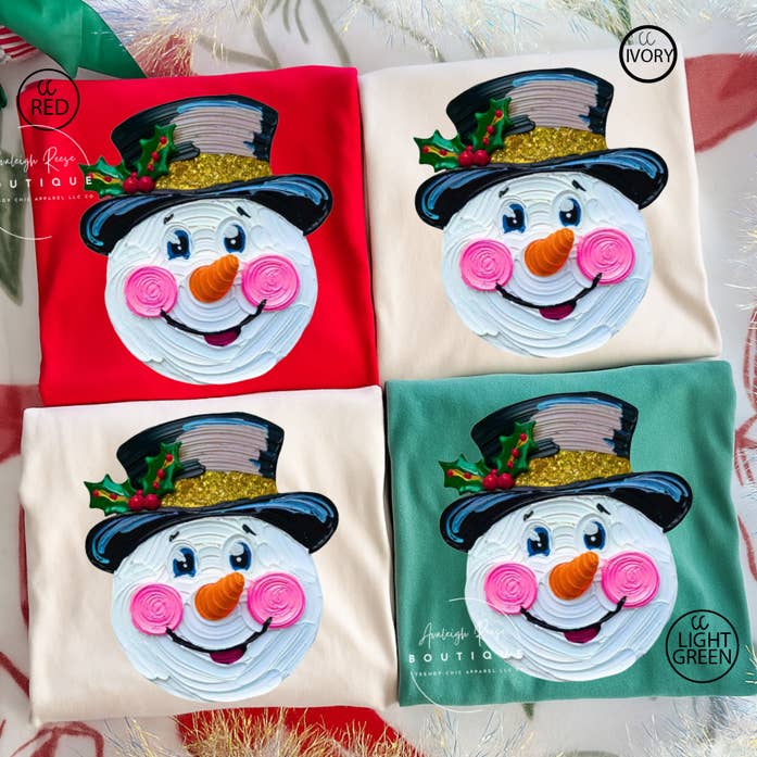 Trendy Chic Apparel LLC - Wholesale Graphic Sweatshirt - Women's - Jolly Snowman (Faux Painted) Sweatshirts & T-Shirts  5