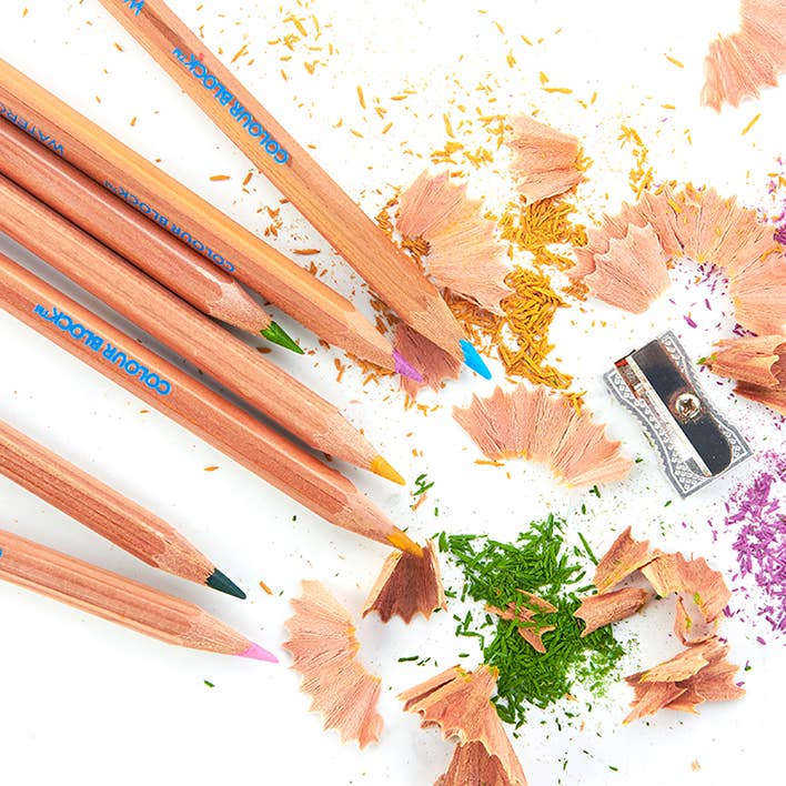 COLOUR BLOCK - Wholesale Colored Pencil - COLOUR BLOCK 24PC Premium Cedar Wood Watercolor Pencil Set