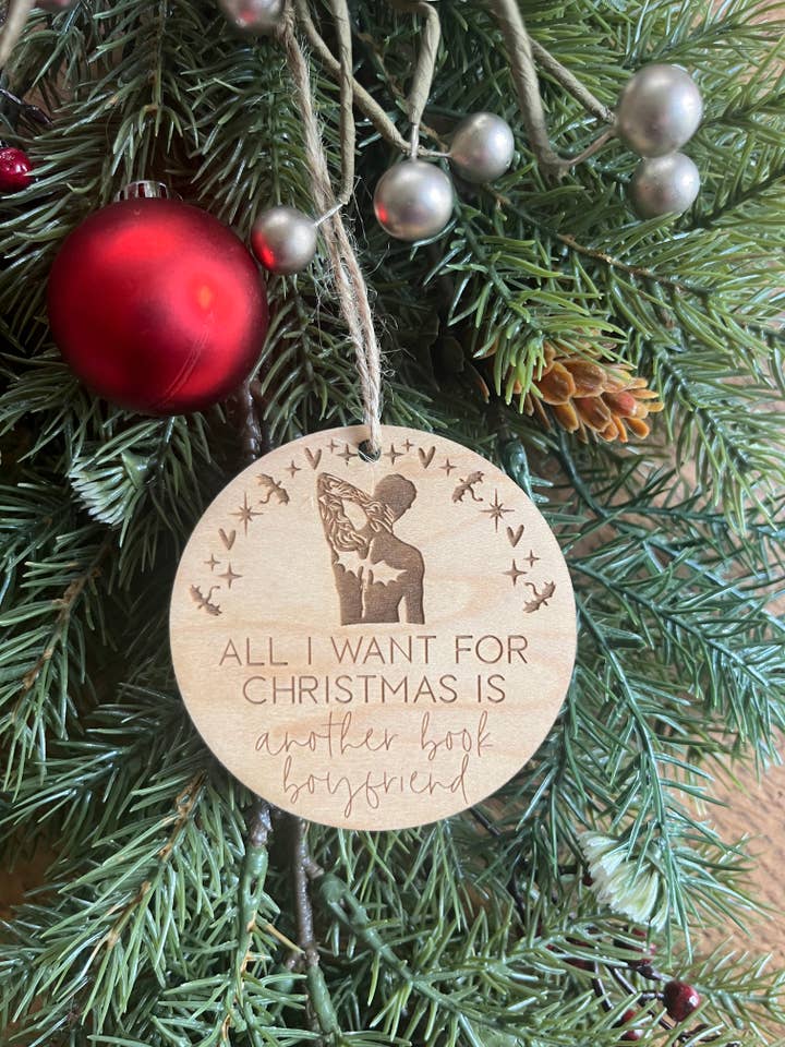 Book Boyfriend Bookish Wingleader Christmas Ornament for wholesale by Rustic Raleigh