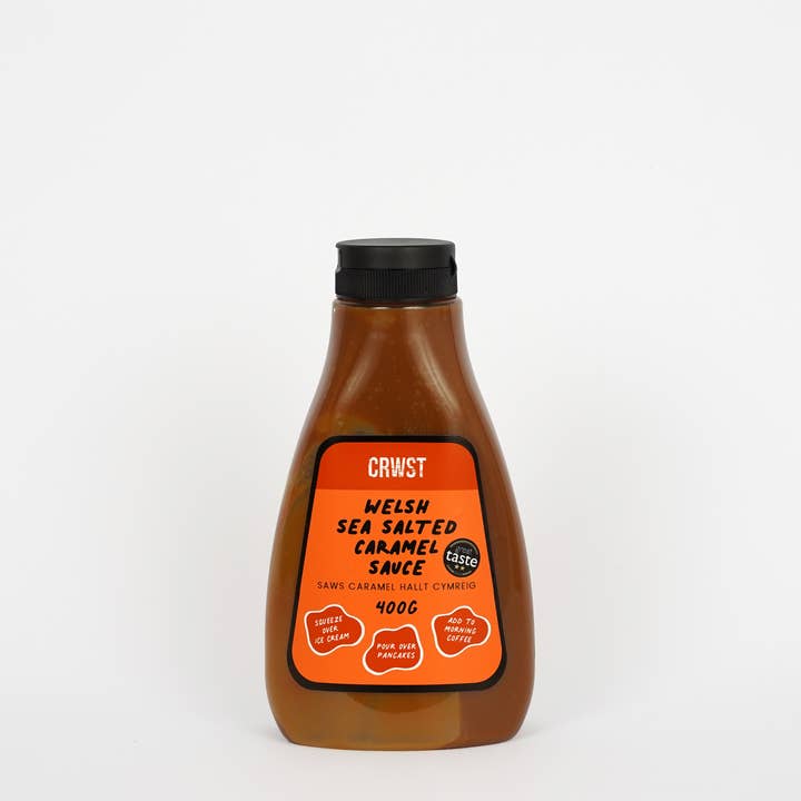 Welsh Sea Salted Caramel Sauce (425g) for wholesale by Crwst