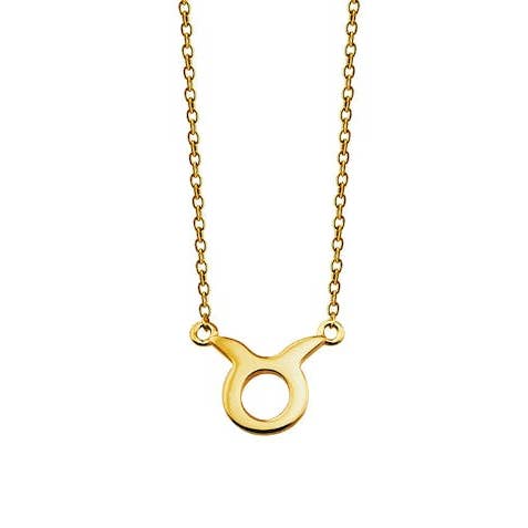 Zodiac Stier Ketting Verguld ZN005G Jwls4u voor wholesale door jwls4u