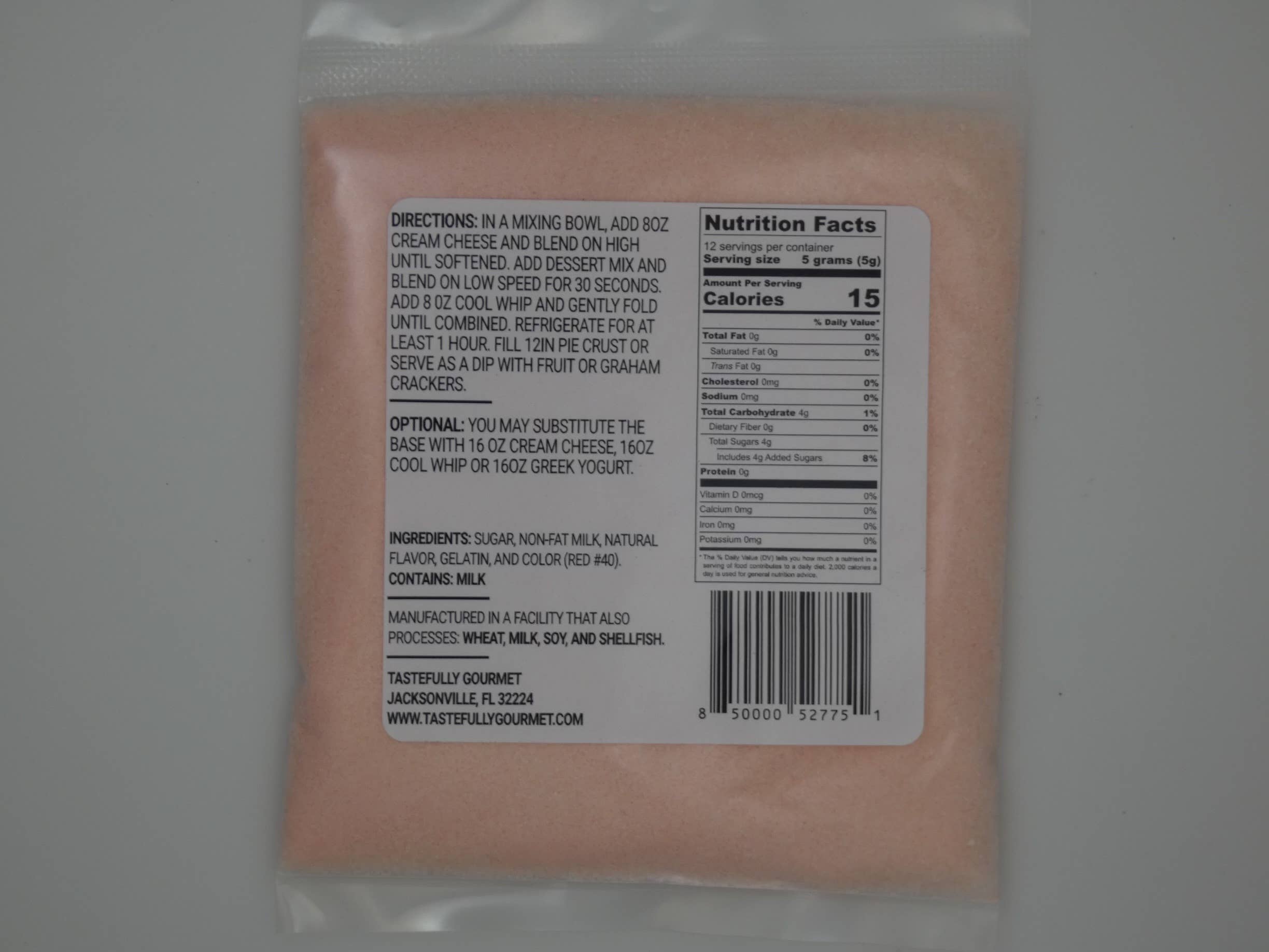 Tastefully Gourmet – Großhandel Kuchenbackmischung – Käsekuchen mit weißer Schokolade, Erdbeere, ohne Backen1