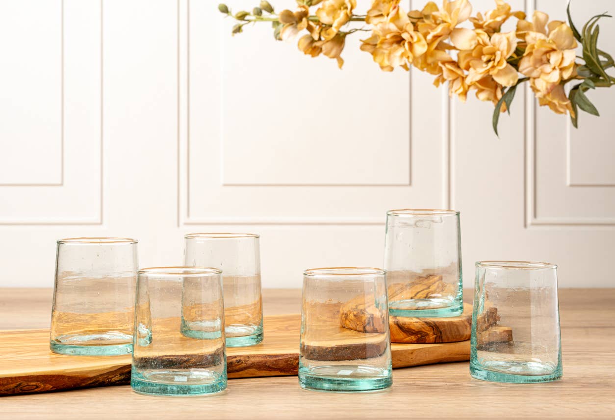 Verve Culture - Wholesale Drinking Glass/Cup - Moroccan Cone Glassware Small - Clear