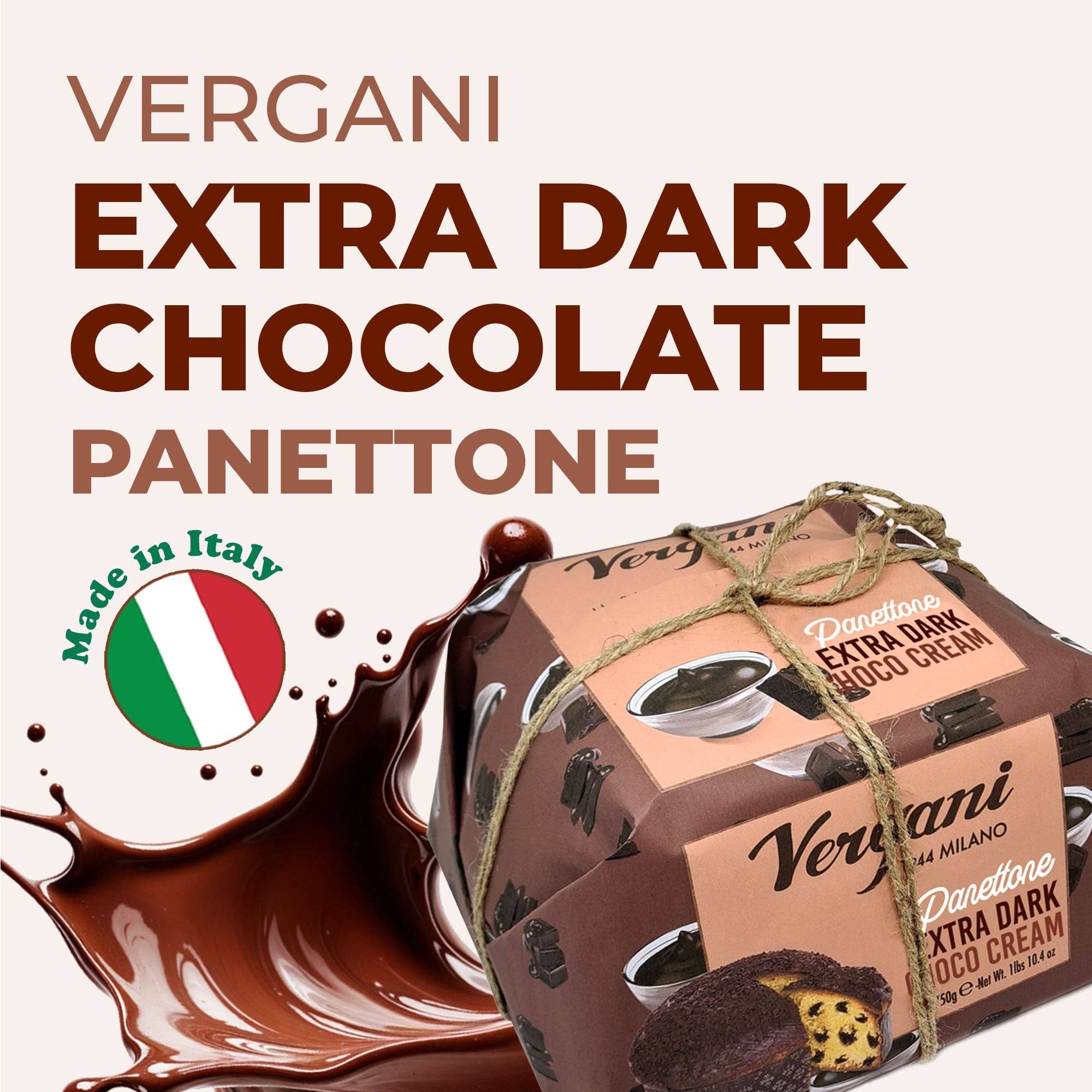 Food To Live – wholesale Tårta – Vergani Extra Mörk Choklad Panettone - 750g (1,65 lb)3