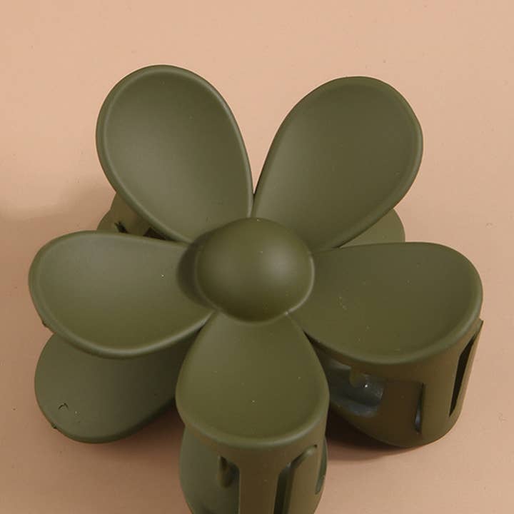ACCITY - Wholesale Hair Clip - Women's - Matte Floral Hair Claw Clip – Cute & Strong Hold_CWAHA0089