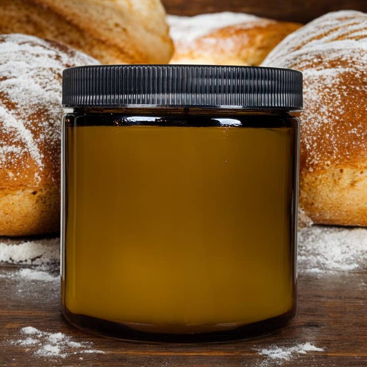 Fresh Bread No Label Luxury Coconut Wax Candle Amber Jar 12 for wholesale by The Forest Deep