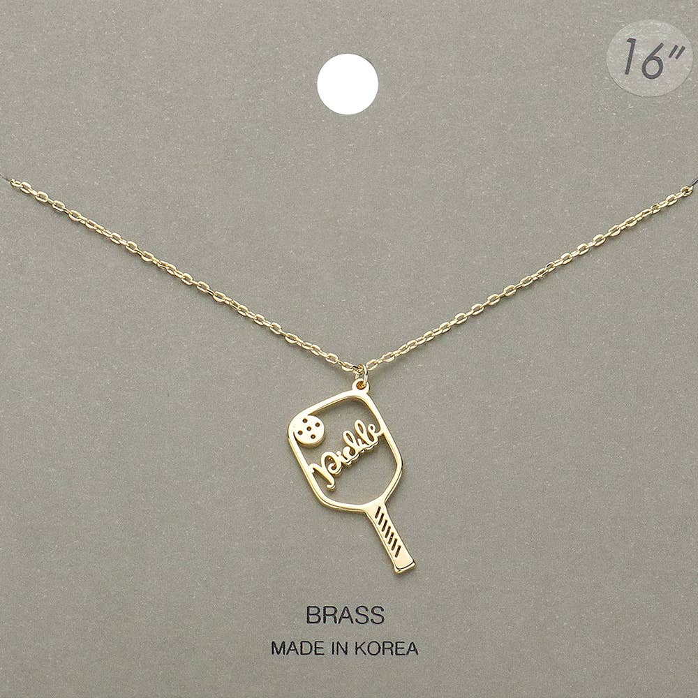 Sensibling Corp. - Vente Colliers à pendentif - Collier à pendentif Pickleball en laiton et métal0