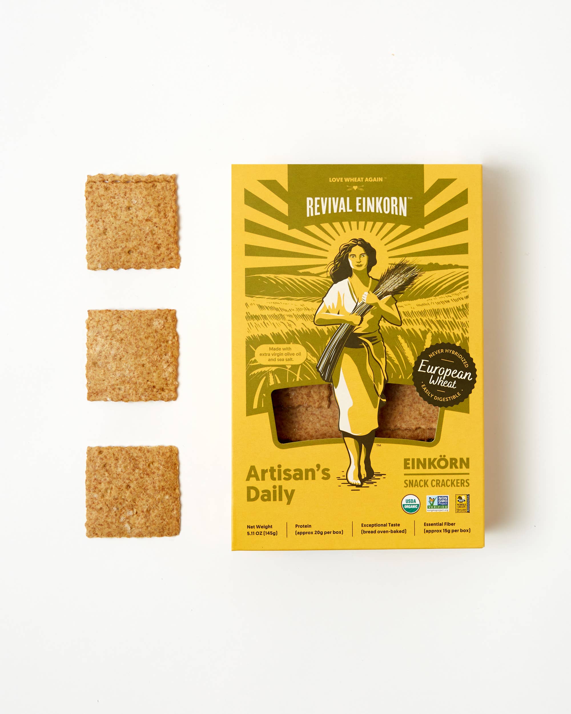 Revival Einkorn - Wholesale Crackers - Artisan’s Daily Crackers