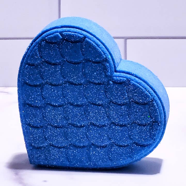 Bombe de Bain Cœur de Sirène | Nautique | Originalité | Amusement pour la vente par Kim's Bath Shop LLC