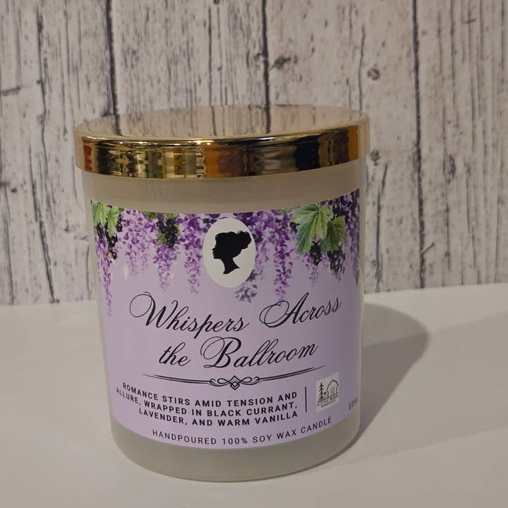 Whispers Across the Ballroom Soy Candle Bridgerton Inspired for wholesale by Little Barn Homestead Bath and Body