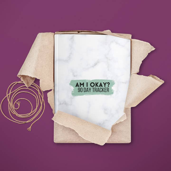 Am I Okay? 90 Day Tracker - Textured White Hardcover for wholesale by Positive Personal Change, LLC