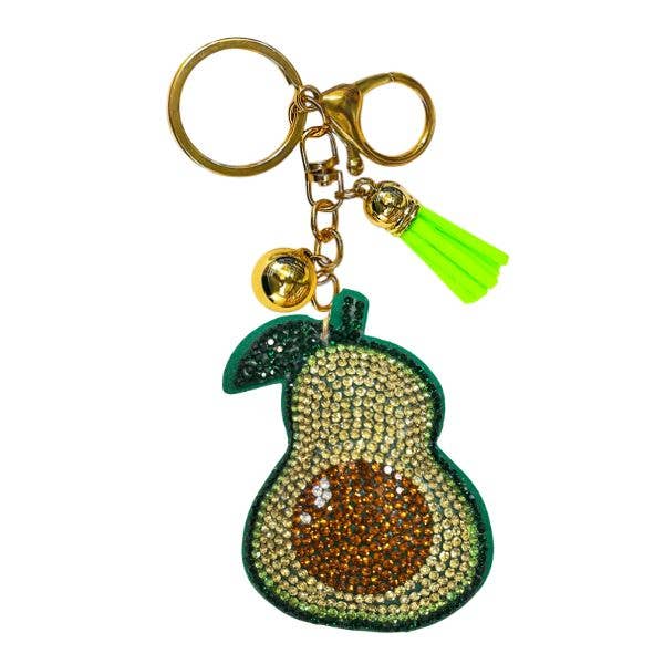 Queens Designs - Wholesale Keychain - Women's - Fruits Crystal Bling Keychains