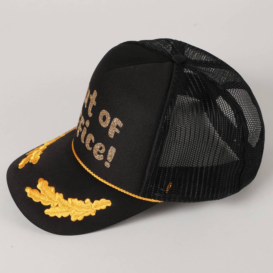 Fashion City - Wholesale Trucker Hat - Unisex - Out of Office Glitter Letter Logo Foam Trucker Hat6