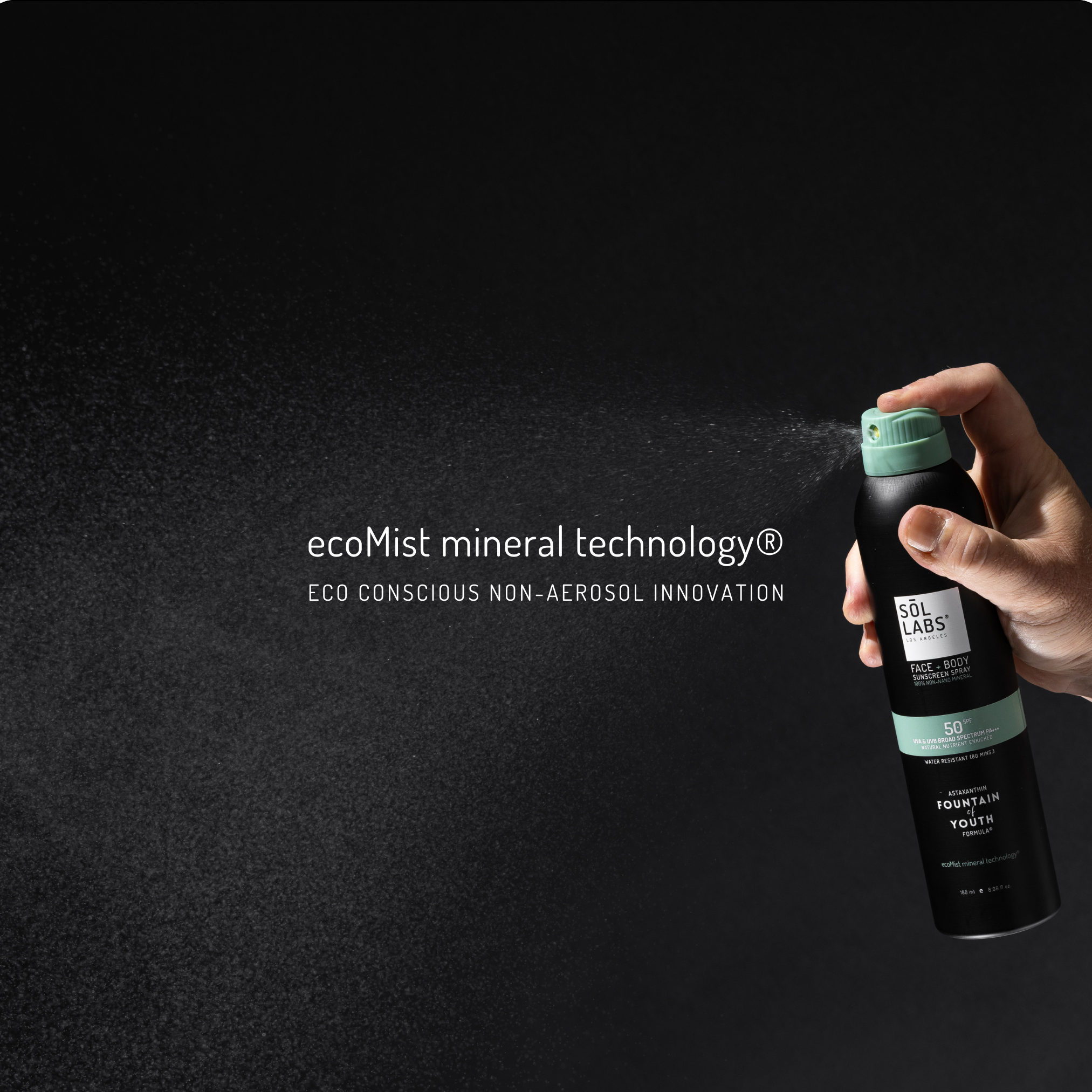 SOL LABS® – wholesale Solskyddsmedel – SOL LABS® natural mineral SPF 50 transparent mist – brett spektrum skydd UVA/UVB och återfuktande formula2