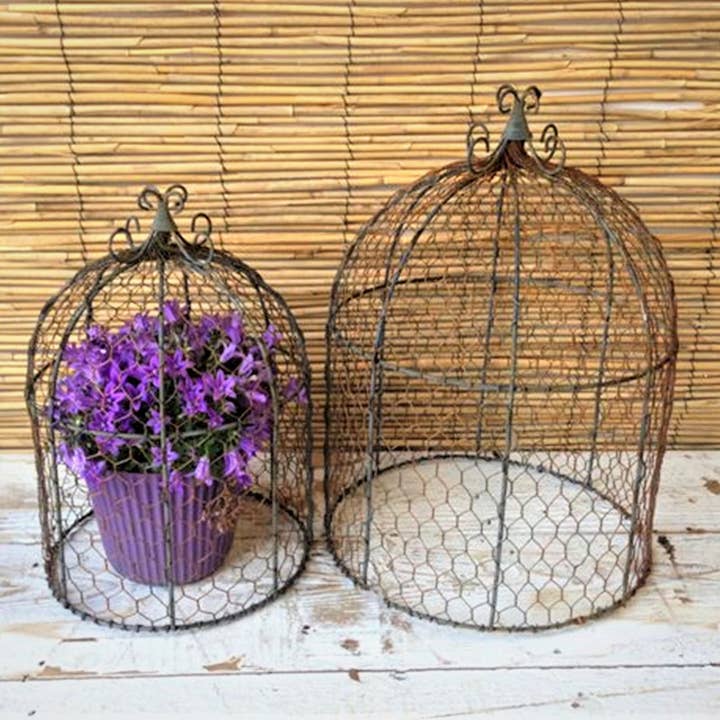 Home Kreation by KK dba Kraft Klub – wholesale Outdoor ornament/decor – Handmade Rusty Zinc Chicken Wire Garden Dome1
