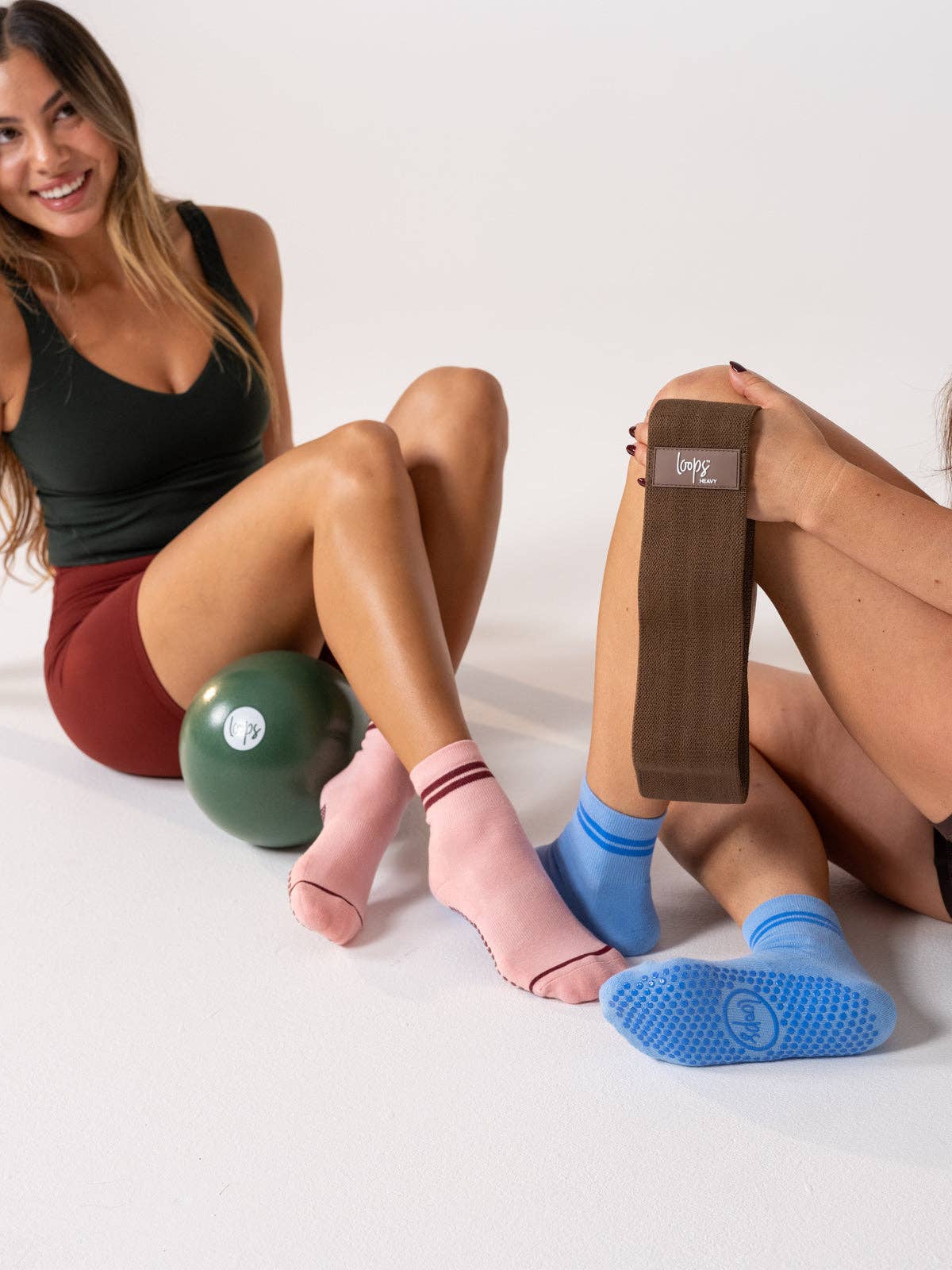Reformer Loops - Wholesale Socks - Women's - Studio Socks - Blue Stripe3