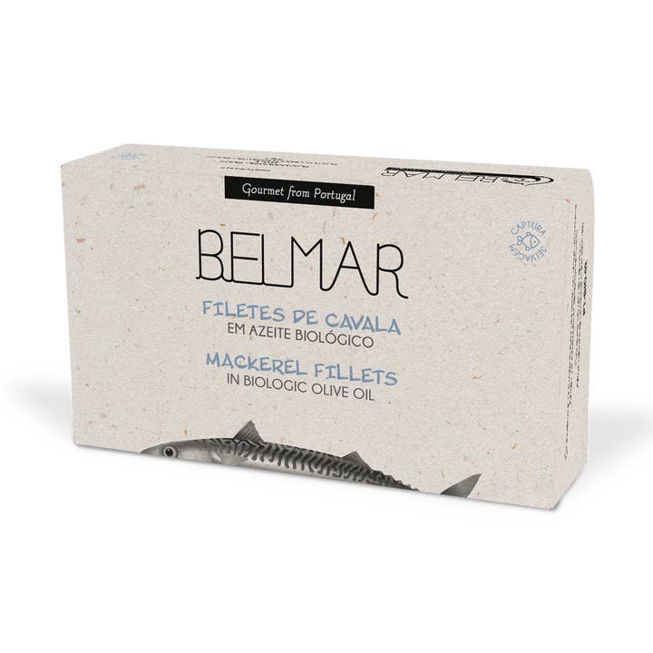 Filetes de caballa en aceite de oliva biológico para venta al por mayor de BELMAR