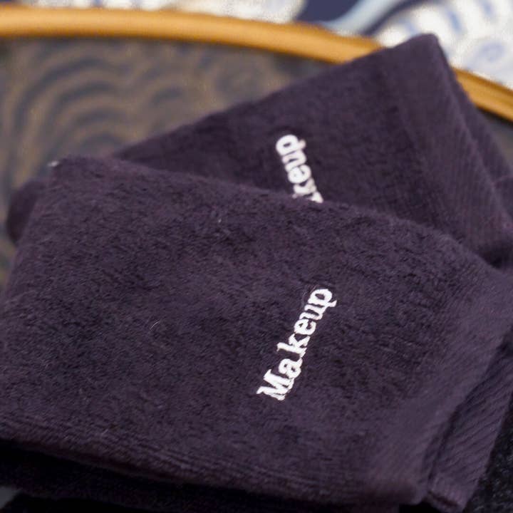 The Pillow Bar - Wholesale Wash Cloth - Black Make Up Washcloths, Set of 2