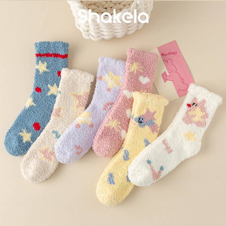 Coral Fleece Socks Winter Thick Mid-Calf Home Slipper Socks for wholesale by MoodGold