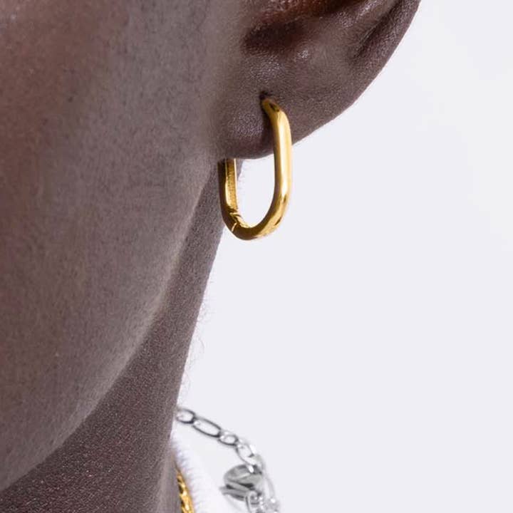 Luxenter - Vendita all'ingrosso Orecchini a cerchio - Orecchini finiti in oro giallo 18K - Wiselu3