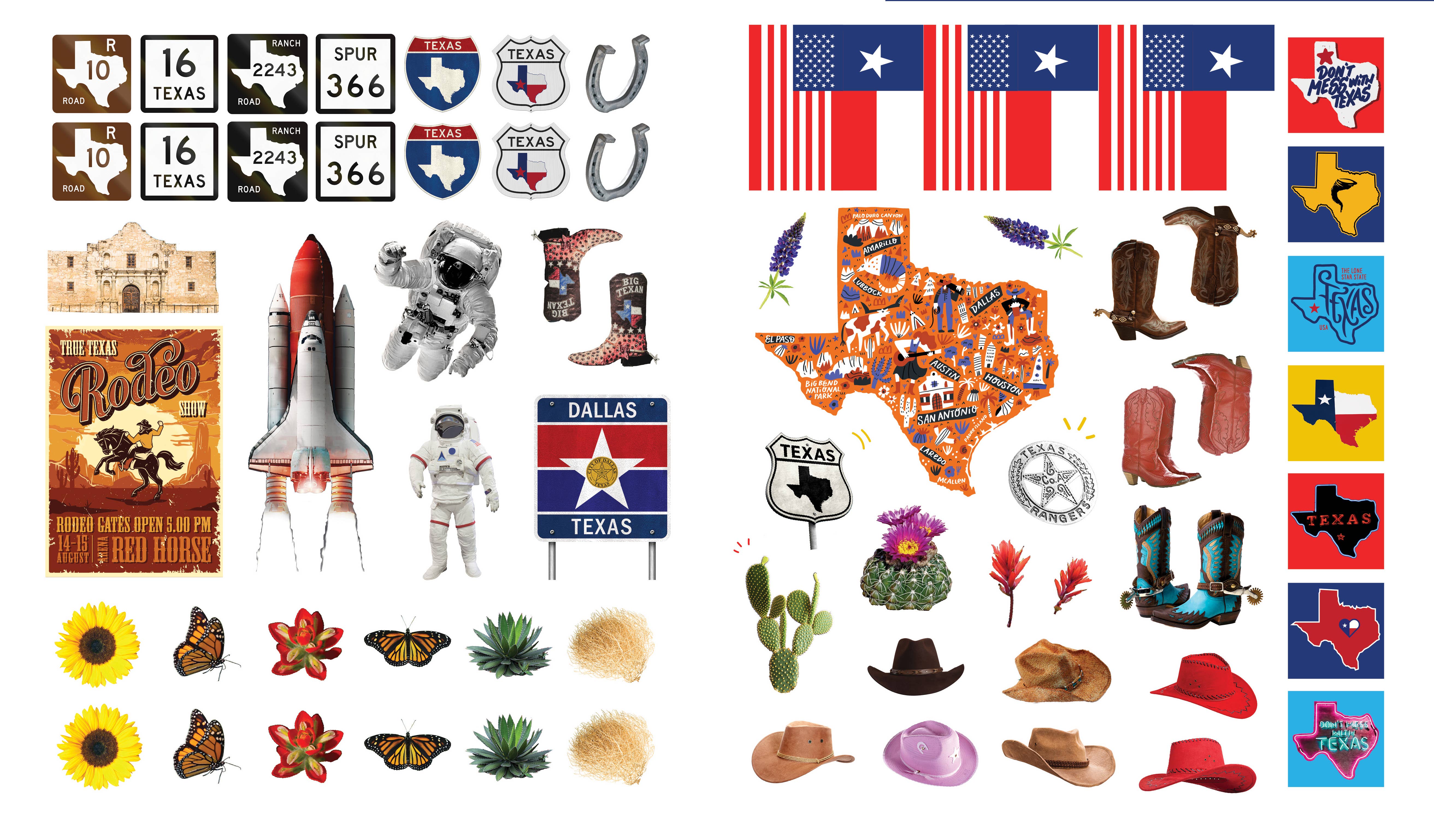 Sourcebooks - Wholesale Sticker - 500 Stickers: Texas3