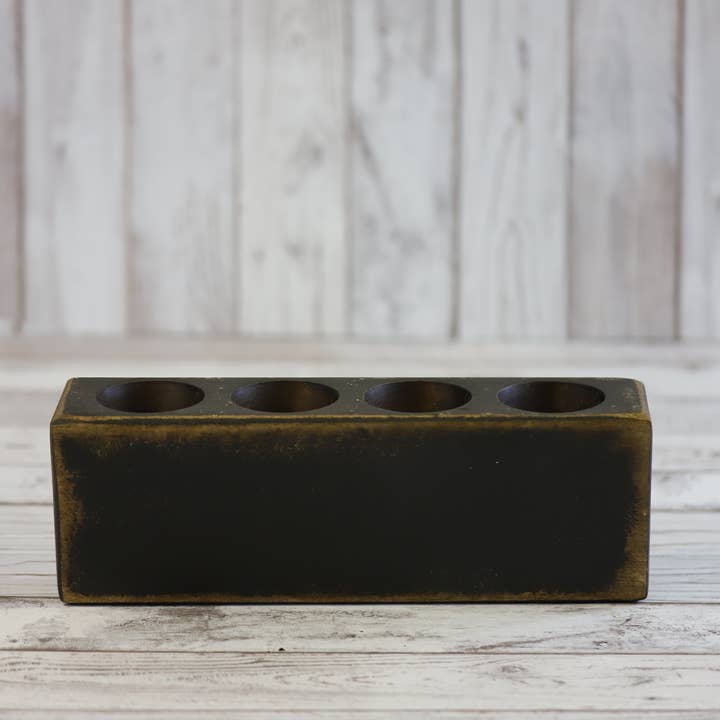 VALENTINA IMPORTS INC - Wholesale Candle Holder - 4 Hole Sugar Mold Brown