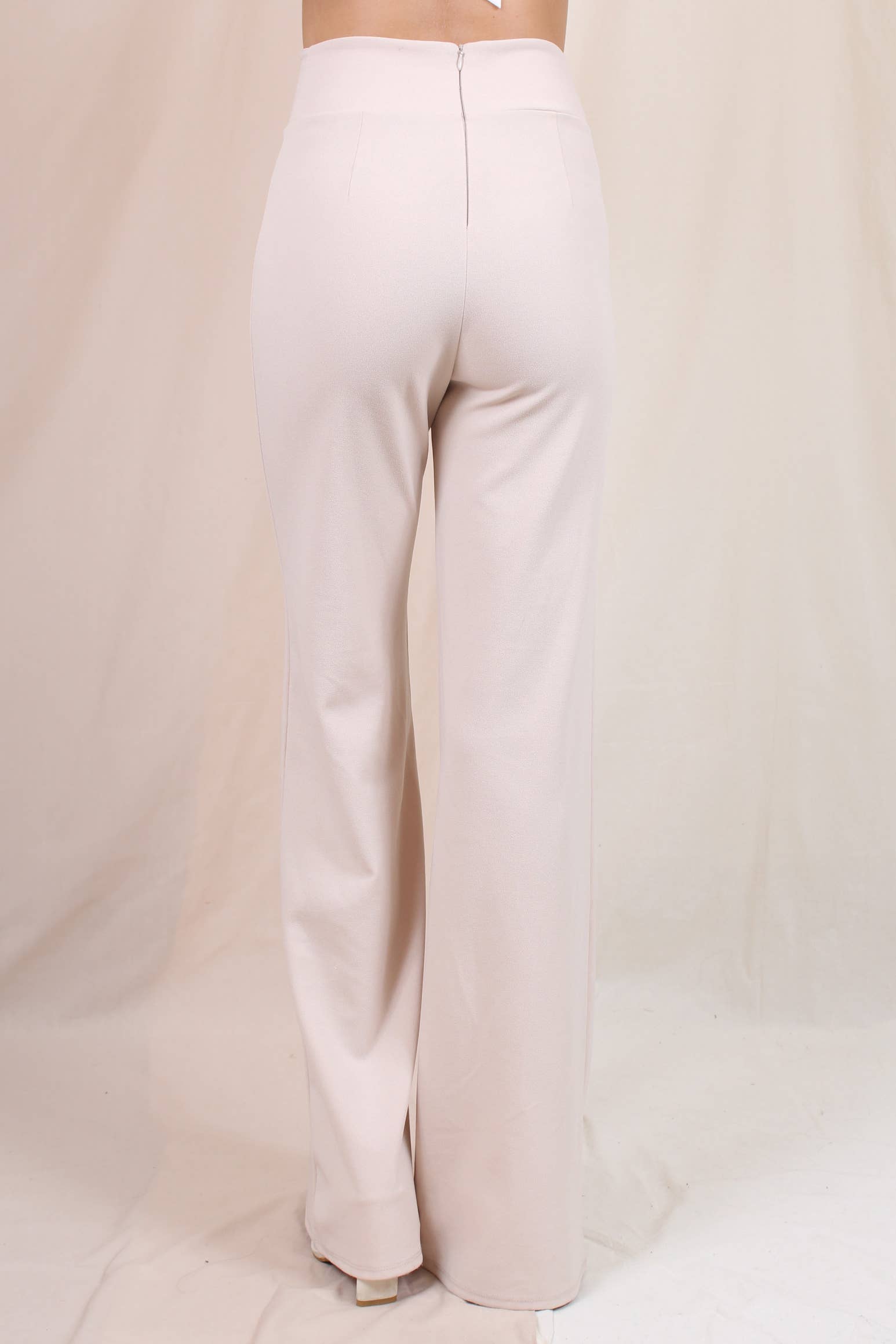 Fore Collection - Wholesale Pants - Women's - DRESSY HIGH WAISTED V CUT PINSTRIPE TROUSERS -PD5710F012