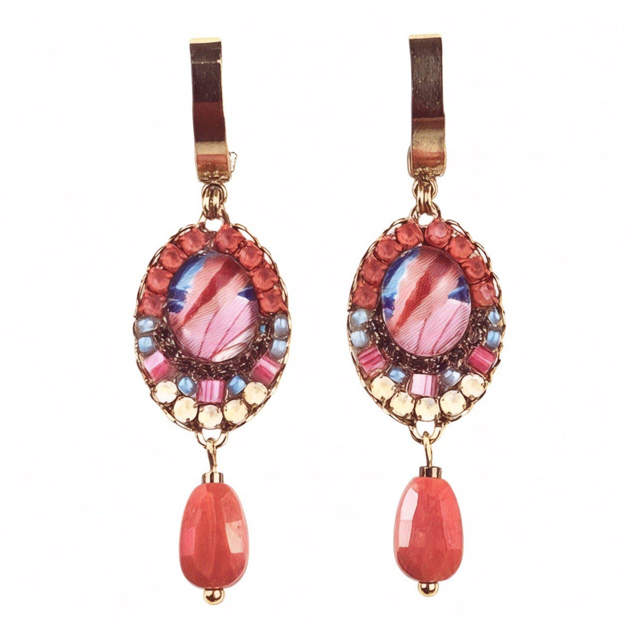 melizijewelry - Wholesale Dangle Earrings - Doria crystal and gold-plated steel earrings4