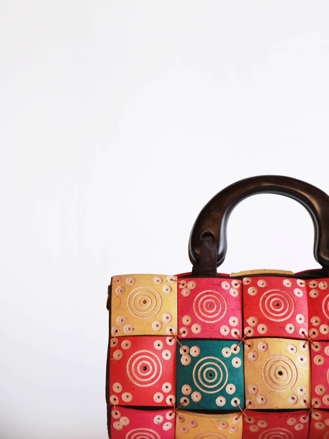 Fort the Label (previously Folk Fortune) - Wholesale Beach Bag - Rainbow Carved Coconut Beach Bag, coconut bag, coconut purse2