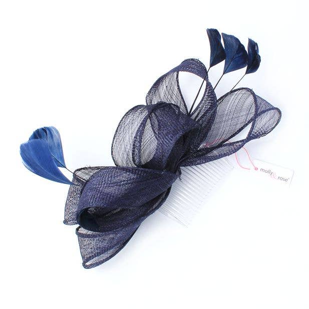Inca UK - Wholesale Fascinator Hat - Women's - Style Camille. Navy Fascinator On A Comb3