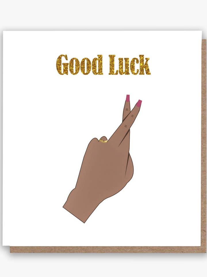 Carte de bonne chance 🤞🏽 ! (Teint de peau plus clair) pour la vente par All Shades