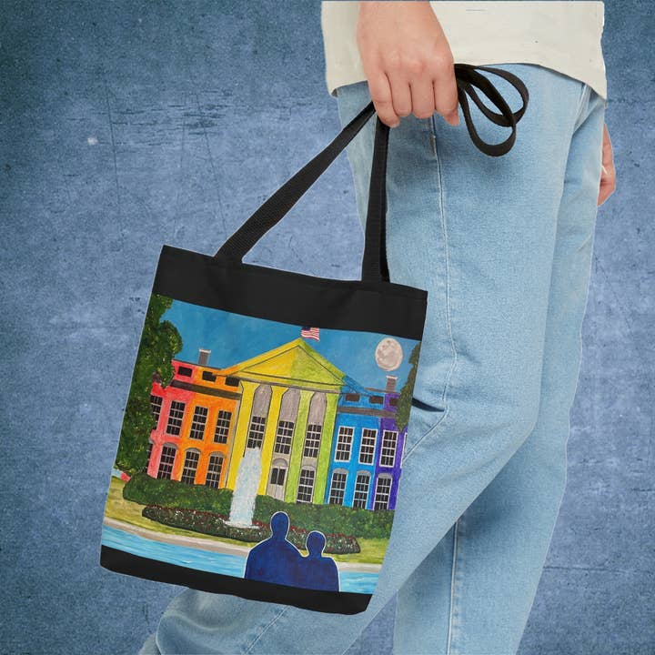 Pride Tote Bag (Black) for wholesale by See Joy Creative
