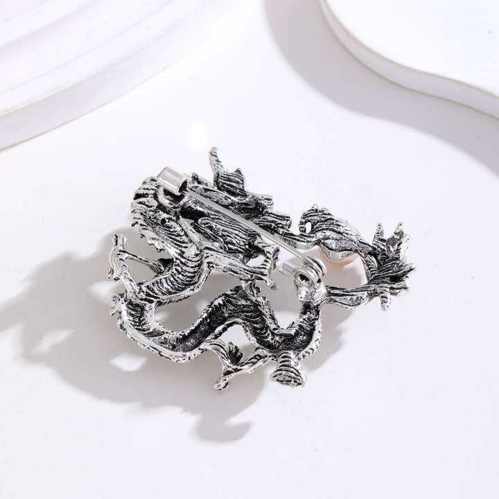 Ole – alfinete de lapela por atacado – Alfinete de Broche de Dragão Auspicioso Estilo Chinês8