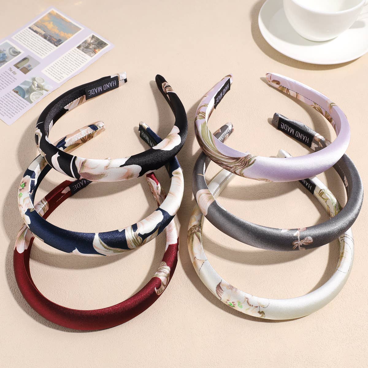 MKS America - Wholesale Fashion Headband - Women's - Fashionable Satin Floral Sponge Headband6