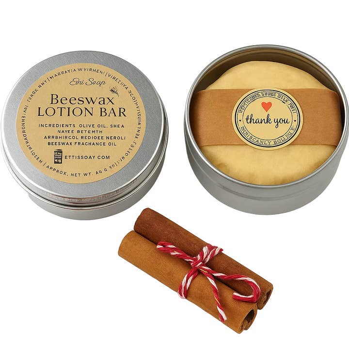 Shea Butter Beeswax Lotion Bar | Solid Balm for Travel & Everyday Skincare for wholesale by Etti Soap LLC