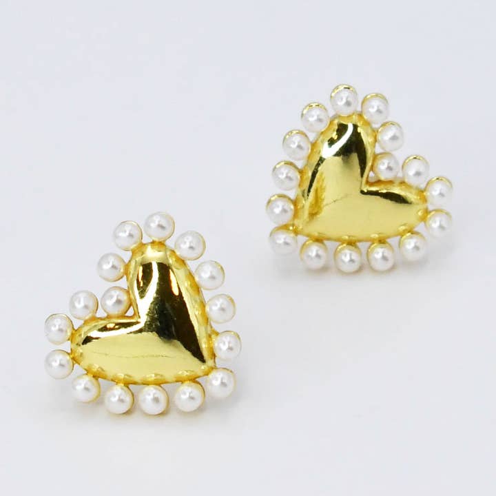 Cute Love Gold Earring for wholesale by Treasure Jewels Inc.
