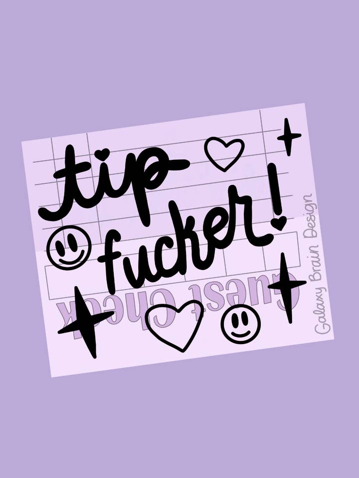 Tip Fucker Klistermærke for engroshandel hos Galaxy Brain Design